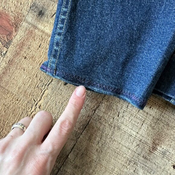 Lizwear Jeans Women's Upcycled Custom Button Up Denim Jacket Studded Patches - Picture 4 of 10